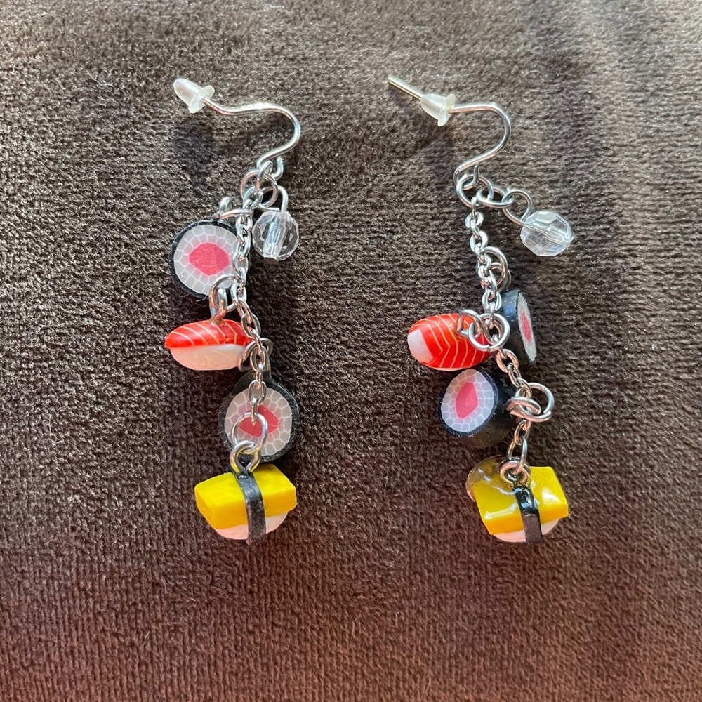 Sushi earrings